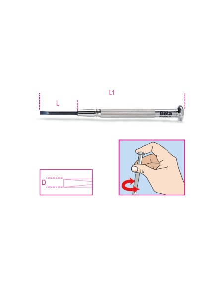 MICRODESTORNILLADORES PARA TORNILLOS SIN CABEZA CON RANURA